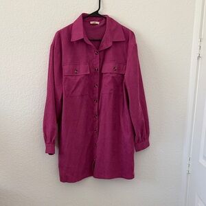 Entro Fuchsia Shirt Dress